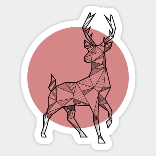 Deer - Geometric Animals Sticker